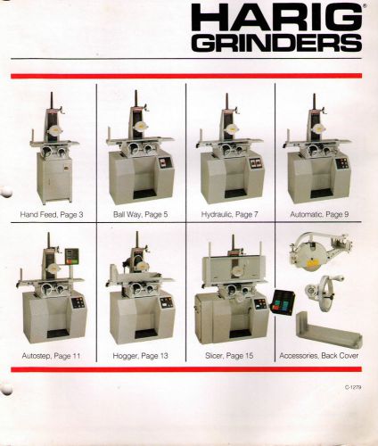 Harig Grinders Catalog &amp; Price List (1983)