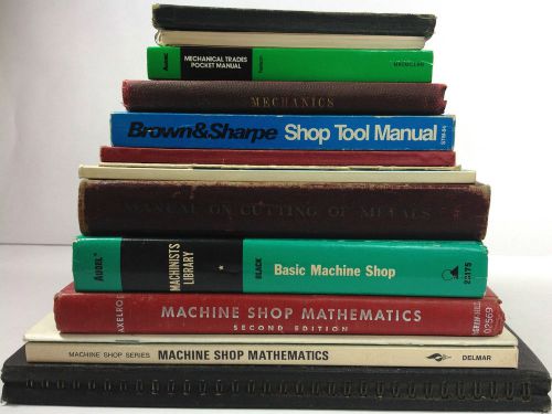 Lot 14 machine shop books manual tool 1892-1983 mechanics engineering library for sale