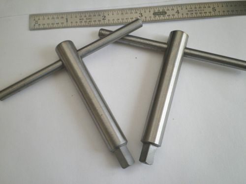 PAIR 1/4 inch TOOL STEEL lathe chuck keys for Atlas, South Bend others