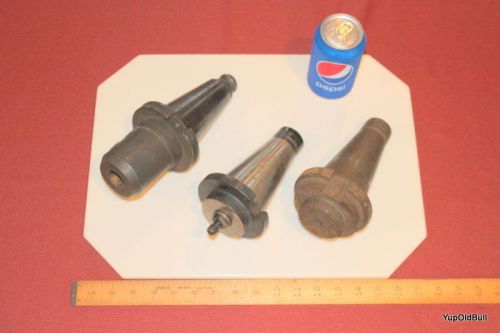 Lot of 3 tool holder end mill holder milling machine tool arbor collet chuck for sale