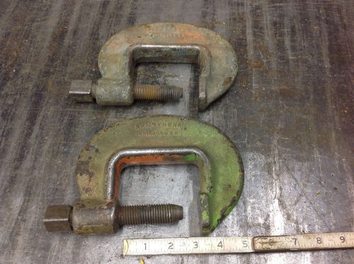 (2) armstrong no. 3&#034; heavy duty bridge  c-clamp ring free shipping for sale