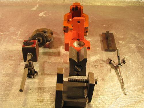 Various Machinists Clamps, Toolholders, V Blocks, Etc