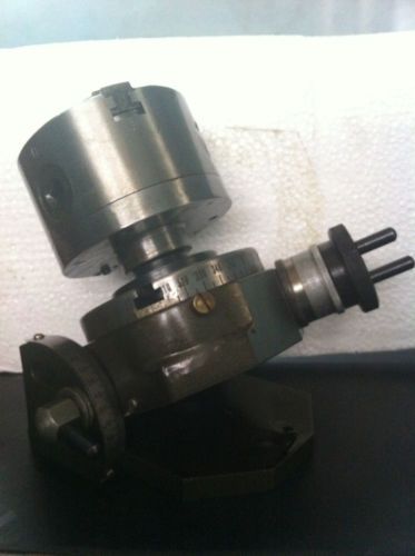 Tilting rotary table 3&#034; - 75mm + 80mm 3 jaw self centering lathe chuck - milling for sale