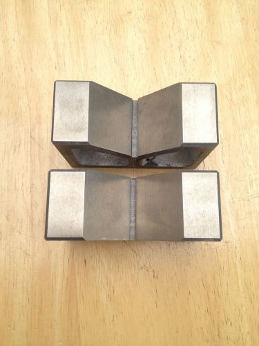 4 in Steel V-Block Matched Vises Pairs - Machine - Holding - Accurately ground-