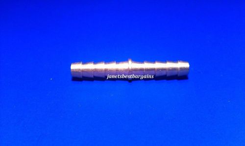 Solid Brass Barb Fitting Splicer Mender Coupling 1/4&#034; Hose ID Air Fuel Water