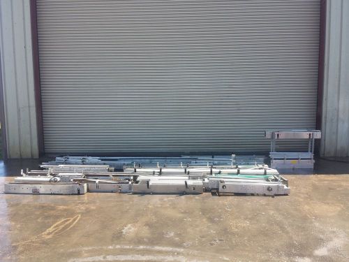 Lot of SS Bottling Conveyor, includes Transfers Multiple sizes length and Curves