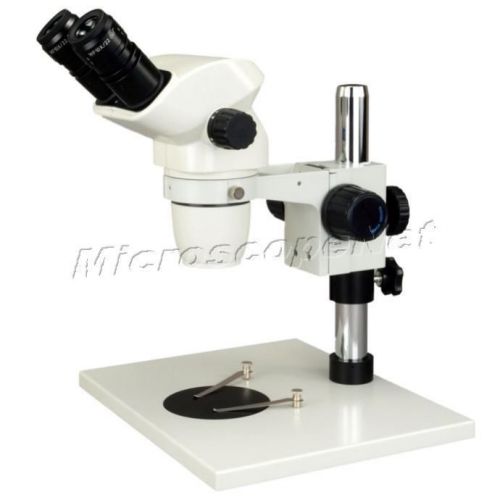 6.7x-45x binocular zoom stereo microscope with large light weight metal stage for sale