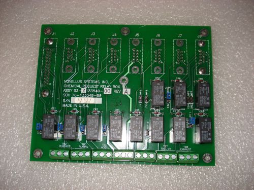 NOVELLUS 03-8133549-00 CHEMICAL REQUEST RELAY BOX BD ASSY SCH 76-133549-00