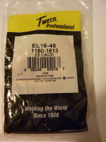 TWECO  EL16-45  1160-1613  MIG CONTACT TIPS  QTY. 25  FREE SHIPPING!!!!