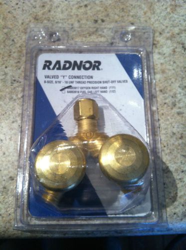 Radnor  oxygen  y  connection  valve  b size