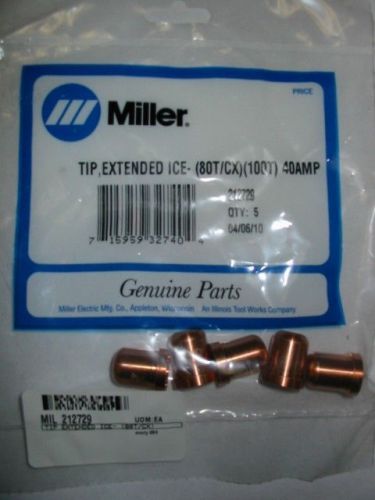 Miller 212729 plasma tip for ice-80/100  40a - qty 5 for sale