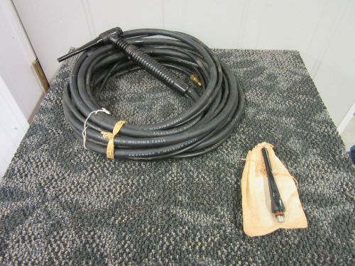 Union carbide hw-26 tig welding torch air cooled 25&#039; military surplus used for sale