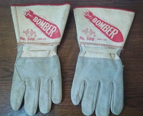 VINTAGE BOMBER NO. 500 LARGE SIZE WELDING GLOVES