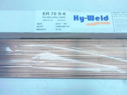 Hy-Weld ER70S-6 3/32&#034; 36&#034; TIG Welding Wire 10-lb (NEW)