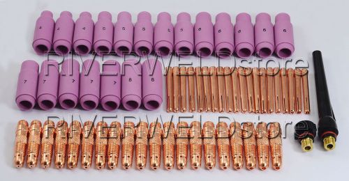 Tig kit 17 18 26 series tig welding torch consumables 62pcs for sale
