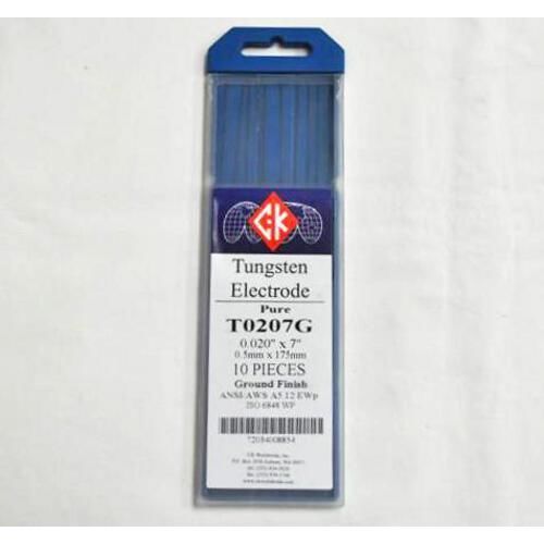 CK T0207G Pure Tungsten Electrode .020&#034; X 7&#034;  Pkg = 10