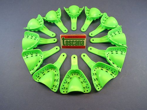 Dental Impression Tray Plastic Abs Ortho Medium Upper Green Adult /12 TOSCANA