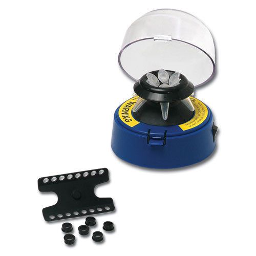 Benchmark scientific bsc1006-b blue mini-centrifuge with 2 rotors for sale