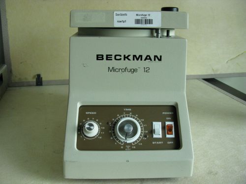 Beckman microfuge 12 table top microcentrifuge (l706) for sale