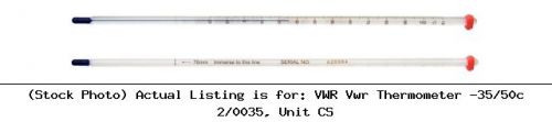 VWR Vwr Thermometer -35/50c 2/0035, Unit CS Labware