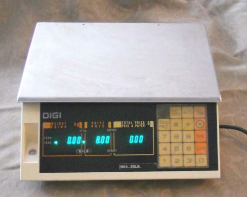 DIGI DS-380 DIGITAL COMPUTING PRICING BENCH COMMERCIAL TRADE SCALE 30LB