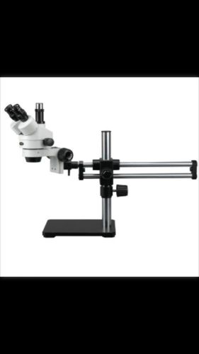 3.5x-45x trinocular stereo microscope on ball bearing boom stand for sale