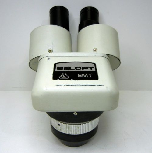 Selopt emt microscope, w10x eyes, dual 10x or 20x low power head nice optics #55 for sale