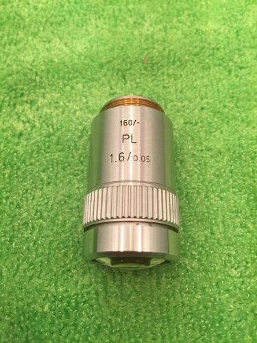 Leitz Microscope PL 1.6x 0,05 160mm Objective-Excellent Condition