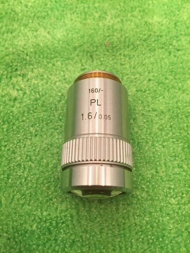 Leitz Microscope PL 1.6x 0,05 160mm Objective-Excellent Condition
