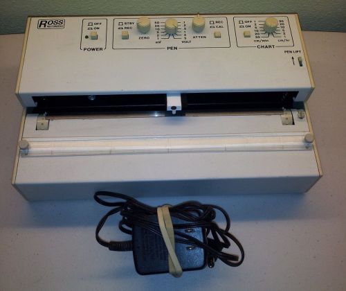 ROSS CHART RECORDER MODEL 201 Portable 12V AC/DC powered, Self calibrating, 20cm