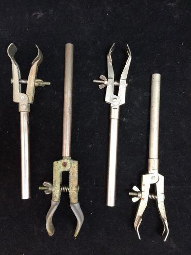 Lot of 4 Medium Fisher 2-Prong Single Adjustment Extension Clamps