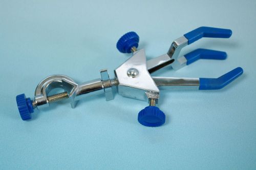Lab Zine-alloy electroplate DOUBLE ADJUSTABLE THREE finger prong  Swivel  CLAMP