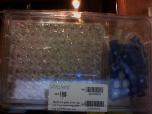 Waters clear glass 1ml total recovery vial w snap cap 100/pkg [186000234] 7of9 for sale