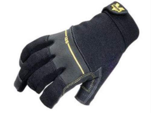 Valeo Black Work Pro -Duty Full Finger Synthetic Leather Mechanics Gloves