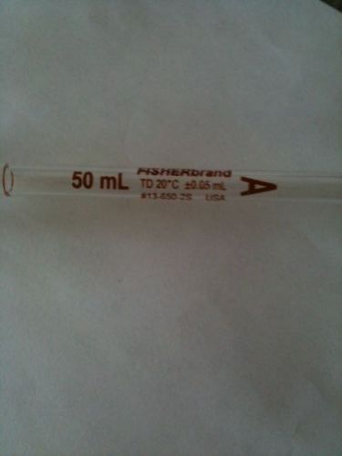Fisherbrand fisher brand class a 50 ml volumetric glass pipette for sale