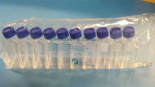 NUNCLON 70 ml 25cm2 Cell Culture Flasks  Vented Blue Plug Seal Cap pack of 10