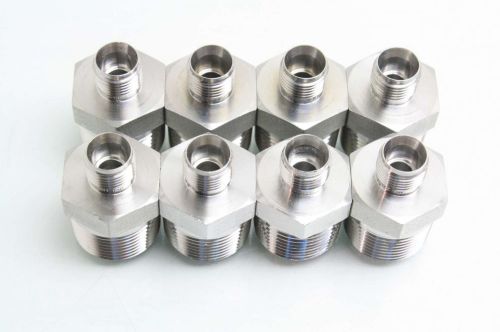 8 Swagelok SS-600-1-12 Tube Adapter Fittings 3/4&#034; Male NPT to 3/8&#034; Tube Fitting
