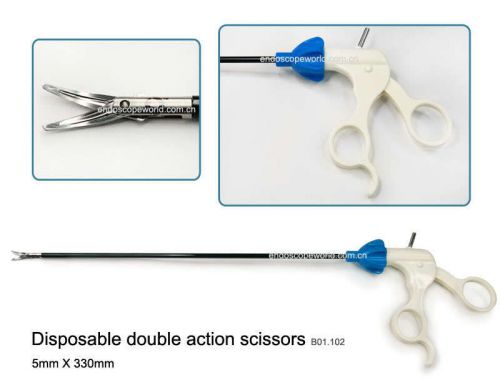 Disposable Curved Scissors 5X330mm Laparoscopy