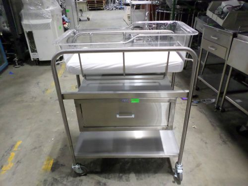 Blickman Built Stainless Steel Baby Bassinet Cart