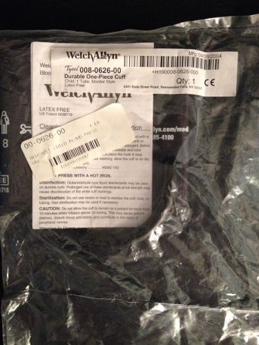 NEW WELCH ALLYN Durable One-Piece Pressure Cuff Child 1 Tube Tycos 008-0626-00