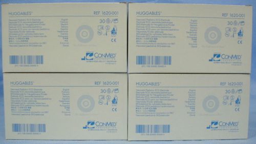 4 boxes of 30ea conmed huggables neonatal/pediatric ecg electrodes #1620-001 for sale