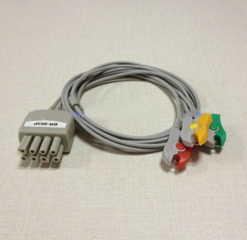 TUV CE Compatible  Nihon Kohden ECG leadwires, 3 leads, pinch, IEC,YLH432OL