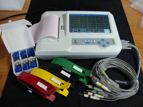 Portable digital 6-channel electrocardiograph ce ecg ekg machine + software  ce for sale
