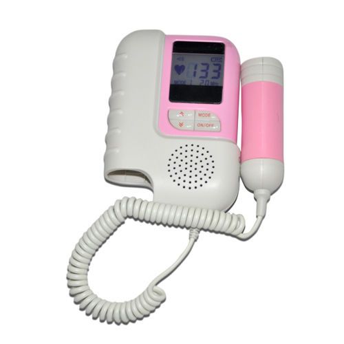 Fetal Doppler 3MHz Color LCD Back Light &amp;Heart Beat Waveform Rechargable Battery