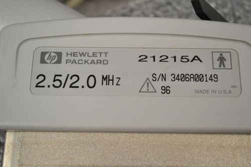 Hp 21215a 2.5/2.0 mhz phased array probe (l2) for sale