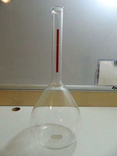 Corning Pyrex 2000mL Volumetric Flask WITHOUT SNAP CAP #5600-2L