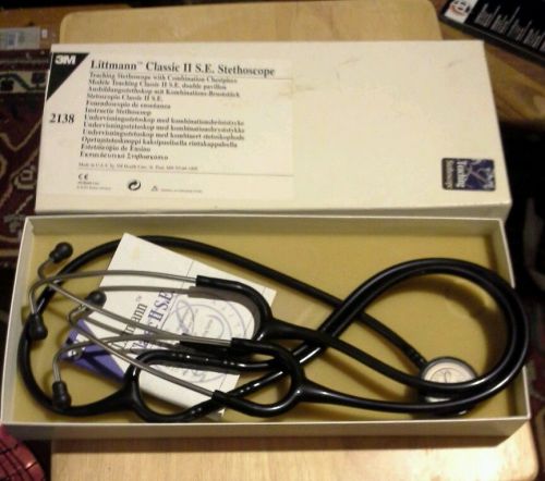 3M Littmann Classic II SE 40 inch Teaching Stethoscope Black  2138