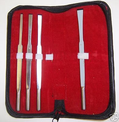 4 COTTLE Osteotomes Set 7&#034; ENT Surgical Dental Instruments (Size 4,7,9 &amp; 12mm)