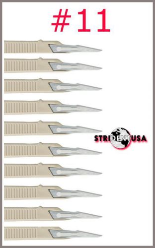 10 DISPOSABLE SURGICAL SCALPEL WITH BLADE #11