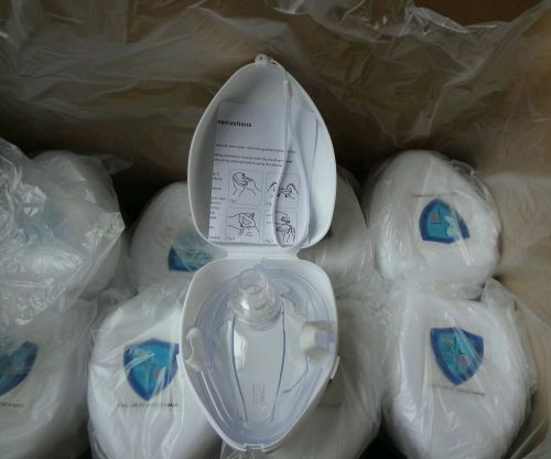 Lots of 10 Adult cpr mask with oxygen inlet